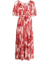 Etro - Floral-print Pleated Dress - Lyst