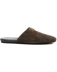SERGIO MORETTI FIRENZE - Suede Flat Mules - Lyst