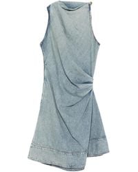 McQueen - Draped Sleeveless Mini Dress - Lyst