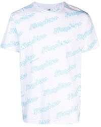 Moschino - T-shirt en coton stretch à logo imprimé - Lyst
