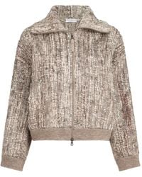 Brunello Cucinelli - Vest Van Mohair En Wol Met Borduurwerk - Lyst