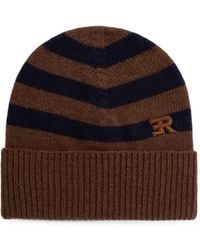 ERMANNO FIRENZE - Striped Logo-Embroidered Beanie Hat - Lyst