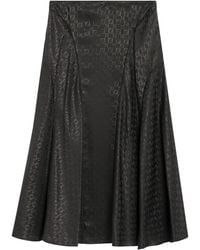 Fendi - Ff-Jacquard Midi Skirt - Lyst