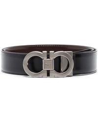 Ferragamo - Gancini Leather Reversible Belt - Lyst