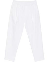 Eleventy - Pleated Elasticated-Waist Trousers - Lyst