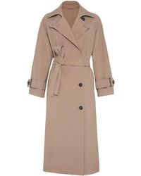 Brunello Cucinelli - Belted Trench Coat - Lyst