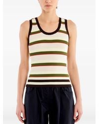 ViCOLO - Striped Ribbed-Knit Top - Lyst