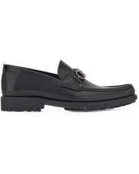 Ferragamo - Gancini Lug-Sole Loafers - Lyst