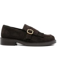 ADRIANNA FERETTI - Fringed-Detail Suede Loafers - Lyst