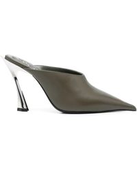 Mugler - 95Mm Suede Mules - Lyst