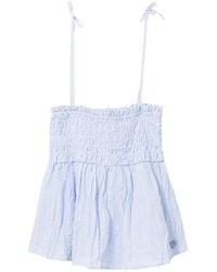 AAPE BY A BATHING AP - Striped Smocked Top - Lyst