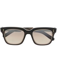 Garrett Leight - Gafas de sol con montura rectangular y ribete metalizado - Lyst