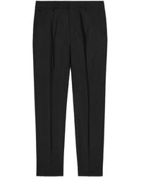 Ami Paris - Pleat-Detail Tapered Chino Trousers - Lyst