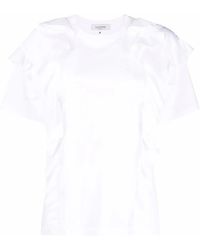Valentino Garavani - Ruffle-Trim Short-Sleeve T-Shirt - Lyst