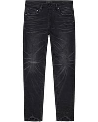 Purple Brand - Crystal-Embellished Sharkbite-Hem Jeans - Lyst