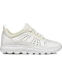 Geox - Spherica Perforated Lace-Up Sneakers - Lyst