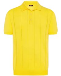 Kiton - Ribbed-Knit Cotton Polo Shirt - Lyst