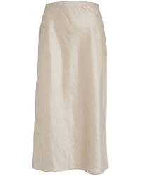 Alice + Olivia - Maeve Satin Midi Skirt - Lyst