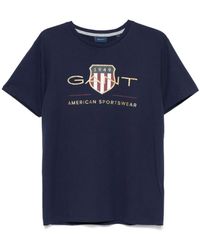 GANT - Logo-Print T-Shirt - Lyst