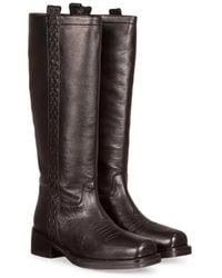 Emanuélle Vee - Square-Toe Leather Boots - Lyst