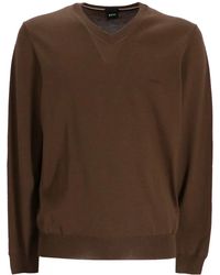 BOSS - Maglione Con Scollo A V - Lyst