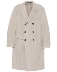 Tagliatore - Manteau Croisé À Chevrons - Lyst