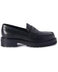 Off-White c/o Virgil Abloh - Black Leather Loafers - Lyst