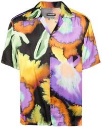 CoSTUME NATIONAL - Abstract-print Short-sleeve Shirt - Lyst
