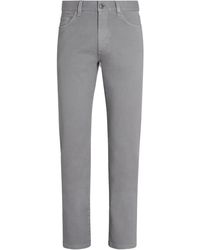 ZEGNA - Vaqueros de talle medio con parche del logo - Lyst