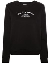 Elisabetta Franchi - Sweatshirt mit Logo-Print - Lyst