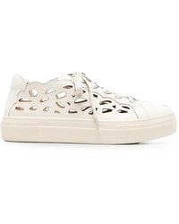 SERGIO MORETTI FIRENZE - Cut-Out Scalloped Sneakers - Lyst