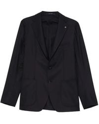 Tagliatore - Notched-Lapel Patch-Pocket Blazer - Lyst