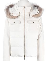 Moorer - Donsjack Met Afneembare Capuchon - Lyst