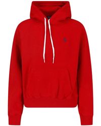 Polo Ralph Lauren - Logo-Embroidered Drawstring Hoodie - Lyst