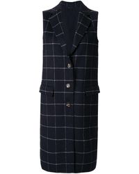 Calvin Klein Langer Mantel - Blau