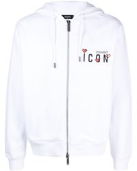 DSquared² - Signature Icon-motif Zip-up Hoodie - Lyst