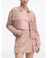Guess - Triangle-Logo Zip-Up Jacket - Lyst