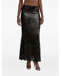 Haveone - Jupe Ornée Sequins À Coupe Longue - Lyst