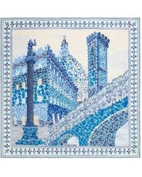 Ferragamo - Palazzo Spini Feroni Print Silk Foulard - Lyst