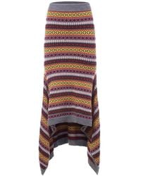 Monse - Fair Isle Asymmetric Skirt - Lyst