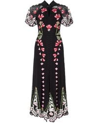 Temperley London - Rosalba Floral-Embroidered Midi Dress - Lyst