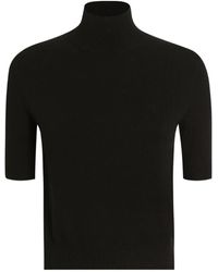 Dolce & Gabbana - Short-Sleeve Turtleneck Sweater - Lyst