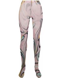 PUCCI - Semi-Sheer Graphic-Print Tights - Lyst