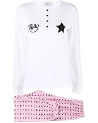 Chiara Ferragni - Eyelike-Print Pajama Set - Lyst