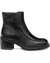 Geox - Block-Heel Ankle Boots - Lyst