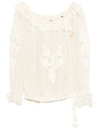 Isabel Marant - Blouse With Floral Appliqué - Lyst