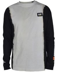 Heron Preston - Two-Tone Long Sleeve T-Shirt With Embroidered Logos - Lyst