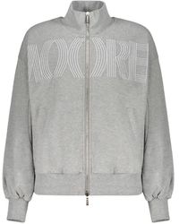 Moorer - Zip-Up Logo-Embroidered Sweatshirt - Lyst