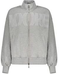 Moorer - Zip-Up Logo-Embroidered Sweatshirt - Lyst
