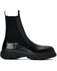Burberry - Leather Creeper Chelsea Boots - Lyst